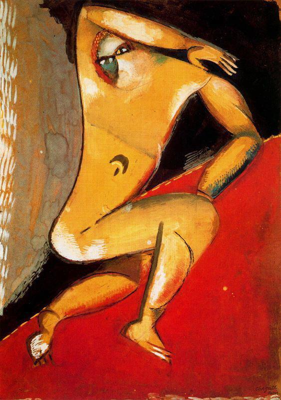 Nackter Zeitgenosse Marc Chagall Ölgemälde